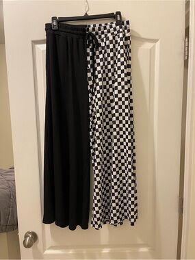 Burnt Toast Black & White Checkerboard Cropped Pants